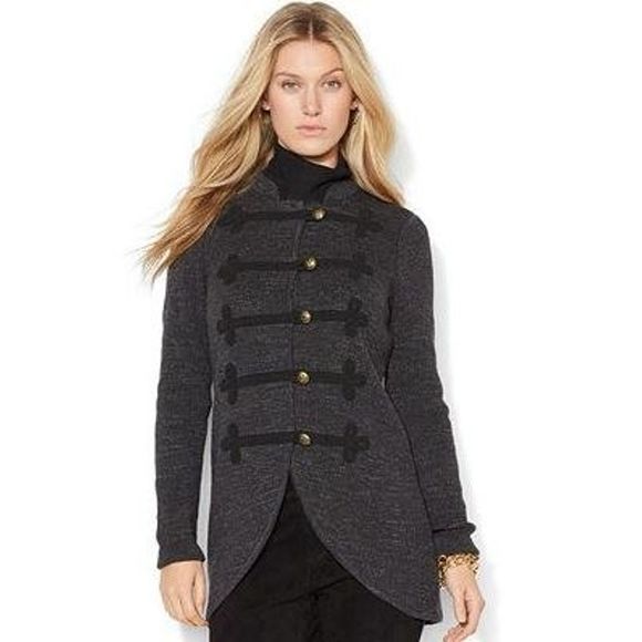 Ralph Lauren Sweaters - Ralph Lauren Gray Military Sweater M